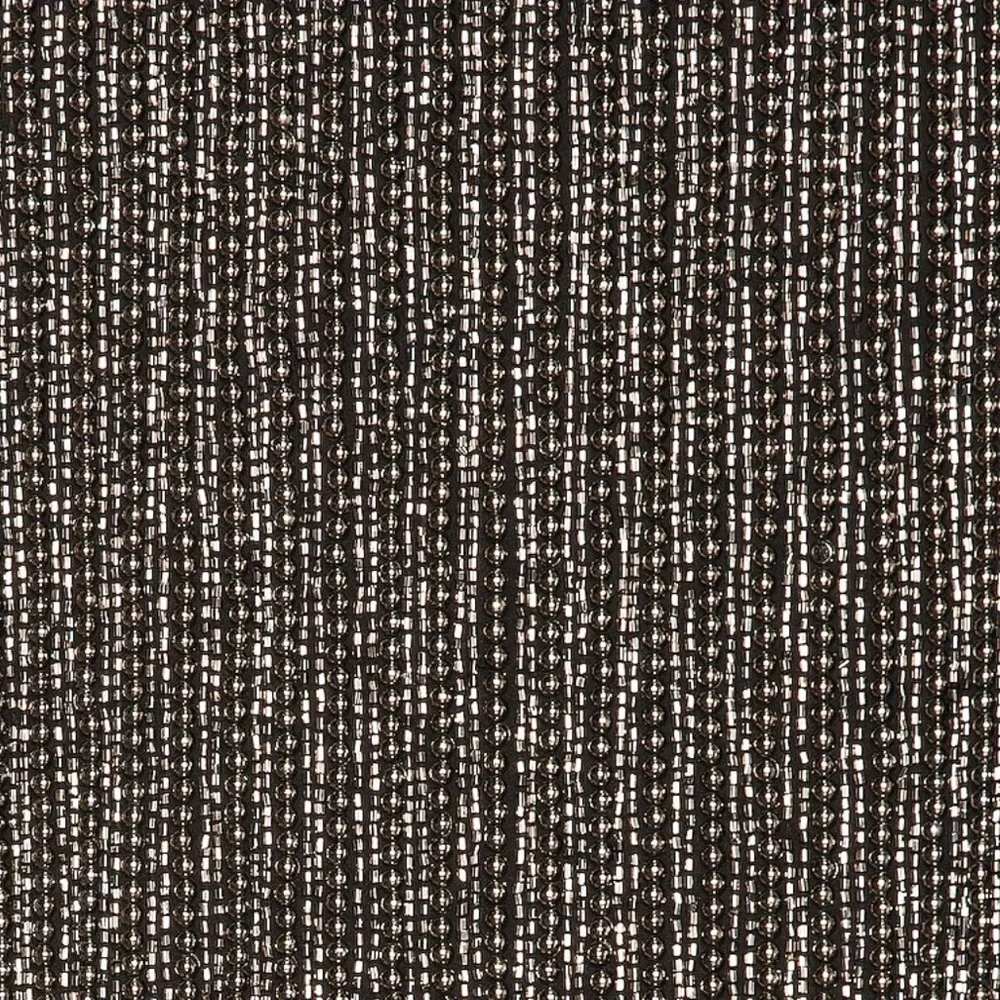 RETROFETE Gabrielle Velvet-trimmed Beaded Chiffon Mini Wrap Dress in Silver - Picture 4 of 9